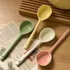 Cuchara de postre estilo crema Cuchara de cerámica Mango largo Estilo Ins para el hogar Cuchara linda Cuchara de alto valor Cuchara de porcelana para café