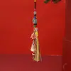Colgante de Borla de Campana Vajra de Doble Color Estilo Xizang Adorno para Colgar en el Coche Encanto para Bolso Mantra de Seis Sílabas de Doble Uso Adorno Colgante Decorativo Creativo