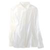 Añadir talla grande para mujer camisa blanca 200 kg grasa mm manga larga camisa profesional para entrevista hermana gorda ropa de trabajo