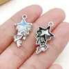 Sal Marina Aleación Azul Corazón Mariposa Luna Pentagrama Colgante DIY Pulsera Hecha a Mano Collar Accesorios de Joyería