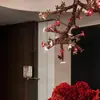 Lámpara de araña de cristal para sala de estar de villa de lujo, lámpara grande de suelo plano hueca para recibidor, pasillo, hotel, restaurante, accesorio de iluminación para habitación privada