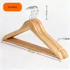 Colgador de pantalones de madera maciza color marrón oscuro con gancho plateado, colgador para trajes, en stock, venta al por mayor para tiendas de ropa para hombres, hoteles, uso doméstico y supermercados