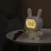 Nuevo Reloj Despertador Conejito Volador Escanea Código para Configurar Expresión de Dibujos Animados Luz Nocturna para Niños Estudiantes Reloj de Regalo
