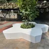 Asientos para Piscina de Árbol de Fibra de Vidrio, Taburetes para Árbol de Paisaje de Jardín al Aire Libre y Parques, Sillas Cuadradas para Maceteros con Forma Especial para Centros Comerciales, Personalizado