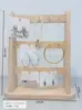 Soporte de Exhibición para Llaveros, Pendientes, Colgantes de Joyería Gancho Perchero de Joyería de Madera Maciza Color Nogal Alta Calidad al por Mayor