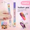 Venta Caliente Tiktok Bolígrafo para Graffing de Uñas Juego de 12 Colores Bolígrafo de Dibujo Color Acrílico Bolígrafo para Aplicar Uñas sin Hornear Bolígrafo Marcador