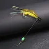 Isca Camarão Pequeno 4cm com Anzol Luminoso para Pesca em Água Salgada e Doce, Isca Macia de Imitação