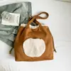 Nova Bolsa de Pelúcia Transfronteiriça Coreana Outono e Inverno Bolsa Tote de Grande Capacidade Bolsa de Mão Casual Versátil Bolsa de Ombro de Pelúcia