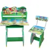 Mesa de Estudio Ajustable de Dibujos Animados para Niños al por Mayor del Fabricante, Escritorio y Silla Sencillos para el Hogar, Escritorio de Jardín de Infancia, Escritorio y Silla para Estudiantes