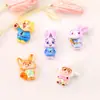 Nuevos Animales de Dibujos Animados de Resina Accesorios Lindos Imanes para Refrigerador DIY Funda de Teléfono Llavero Pasador Hebilla de Zapato