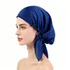 Gorro de noche de seda Amazon personalizado 19 momme 100% seda de morera gorro triangular gorro posparto gorro de dormir de seda de una sola capa