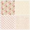Paquete de 12 hojas para álbum de fotos DIY, papel recortado, papel para manualidades, papel con estampado floral rosa para el día de San Valentín