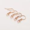 Pendientes de gancho para oreja con cuentas redondas de oro de 14 quilates, hechos a mano, accesorios de joyería