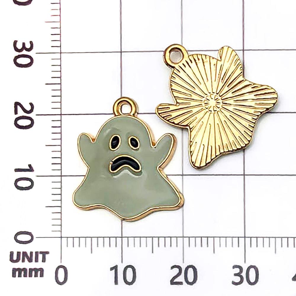 13999-J-灰色滴油锌合金万圣节魔鬼19x22-1.4g