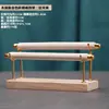 Suporte Exibidor de Anel com Revestimento de Veludo Prateleira de Armazenamento de Anéis Base de Madeira Sólida Suporte para Exibição de Acessórios de Joias para Anéis