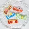 Accesorios de resina con letras inglesas de dibujos animados, pegamento de resina tipo crema, accesorios para funda de teléfono móvil, pinza para el pelo, joyería DIY, venta al por mayor