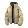Chaqueta Gruesa de Algodón para Pareja Falsa de Dos Piezas Estilo Coreano Moderna Suelta Ins Marca de Moda Abrigo Acolchado de Algodón