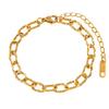 Moda Europeia e Americana Elegante Simples Nicho 8*11 Corrente Torcida Pulseira de Corrente Personalizada Estilo Ins Pulseira de Aço Titânio