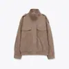 Moda europea y americana transfronteriza AliExpress para mujer, súper ventas, estilo callejero casual, chaqueta con cuello alto, textura de gamuza