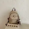 Bolsa feminina de alta qualidade, bolsa de ombro PU estilo coreano, mochila estampada versátil e estilosa de grande capacidade