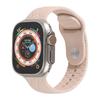 Pulseira esportiva de silicone com padrão de couro, fecho de laço, adequada para iwatch 1-8 geração, pulseira de pulso de silicone líquido, pulseira para casal