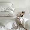 Conjunto de cama de quatro peças de algodão puro retrô, lençol de algodão puro, roupa de cama simples de alta qualidade estilo japonês