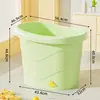 Bañera de plástico para niños para baño, tina para bañar bebés, tina engrosada para remojar bebés, bañera grande para niños con asiento