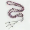 Contas de Oração de 6mm com Tassel, Contas Especiais de Vidro Plano Redondo Facetado, Disponíveis em Várias Cores, para Fazer Joias de Colar
