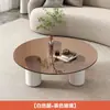 Mesa de centro redonda de mármore para sala de estar em casa, apartamento pequeno, casa alugada, mesa de centro moderna minimalista criativa da moda de luxo leve