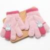 Guantes de Invierno Cálidos para Niños y Niñas, Guantes de Felpa de Cinco Dedos para Niños Pequeños, Guantes de Esquí de Punto para Niños