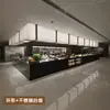 Balcão de Barra Personalizado em Aço Inoxidável para Lojas de Chá de Leite e Cafés, Balcão de Canto Comercial para Hotéis e Pousadas