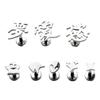 Pendientes de aleación de titanio F136 para amar los sueños estrella de cuatro puntas erizo cabeza de fantasma cara sonriente pendientes creativos para hombres y mujeres venta al por mayor