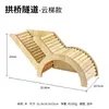 Suministros de Paisajismo para Hámster Túnel para Hámster Casa Subterránea Casa Pequeña de Madera Cueva Subterránea Refugio Casa Nido Túnel de Juguete