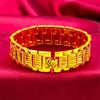 Vietname areia de ouro dos homens dominando Pulseira Moda Masculina areia relógio de ouro fivela borda larga Pulseira Pulseira dos homens