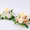 Corona de Candelabro de Rosa y Lirio de Color Primavera Artificial Transfronteriza Decoración para Fiesta en Casa de Amazon Adorno para Boda de Primavera