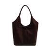 Bolsa Grande Texturizada de Camurça Fosca Vintage Feminina Moda Outono 2024 Casual para o Dia a Dia Bolsa Tote de Ombro
