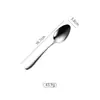 Colher de Aço Inoxidável 1012 com Cabo Liso, Faca e Garfo para Bife, Colher Redonda Simples Espessa para Uso Doméstico, Talheres Ocidentais para Mexer Café