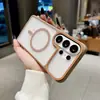 Aplicable a Samsung S26 Ultra Funda Magnética para Teléfono S25 Resistente a Caídas Cobertura Completa Bloqueo de Color Piel Sintética Transparente Funda Protectora Transfronteriza