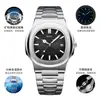 Reloj Cuadrado de Calendario Clásico de Moda Explosiones Transfronterizas de Negocios para Hombre Venta al por Mayor Tendencia Deportiva Correa de Acero Hebilla de Mariposa Reloj