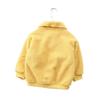 Abrigo de lana de cordero para niño de una pieza de terciopelo acolchado cálido cárdigan con solapa para niños ropa coreana para niños chaqueta de otoño e invierno al por mayor