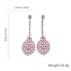 Brincos Pendentes Ovais com Cravação de Diamantes Agulha de Prata, Brincos Simples de Moda Retrô Europeus e Americanos, Brincos de Luxo Leve de Alta Qualidade Atacado