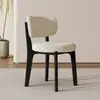 Silla moderna minimalista nórdica para el hogar de madera maciza, silla de diseñador italiano de lujo ligero con respaldo, silla de comedor para apartamentos pequeños