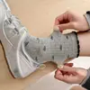 Calcetines Florales Pequeños para Mujer, Calcetines Finos de Algodón Puro para Verano hasta la Pantorrilla, Calcetines Largos Lindos con Volantes de Encaje de Tendencia Estilo Coreano para Primavera y Otoño
