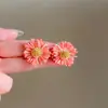 Pendientes de Flor Dopamina Coloridos de Primavera 2026 Nueva Moda Estilo Fresco Pendientes de Botón Accesorios Exquisitos Personalizados para Mujeres
