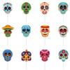 Transfronterizo Nuevo Día de Muertos Accesorios Decorativos Calavera Vasos de Papel para Pastel Bandera Pequeña Suministros para Fiesta