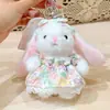 Chaveiro de Pelúcia Coelho Wendy com Laço Curativo Criativo Exquisite Boneca Companheira Pingente para Mochila de Casal Presente