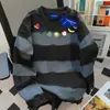 Moletom Redondo com Estampa Criativa Design Americano Fofo para Mulheres Outono e Inverno Casual Preguiçoso Tie-Dye Cor Contrastante Tops de Estudante