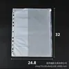 Bolsa com zíper de PVC sem sabor de 6 furos para folhas soltas, bolsa para notas, bolsa de armazenamento para agenda manual A5A6, bolsa PP, fornecimento direto da fábrica