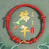 Pulseira de Alta Qualidade Estilo Zongzi 2026 Nova para o Festival do Barco-Dragão, Pulseira de Fio Colorido Estilo Xizang com Pingente de Paz, Corda de Mão Estilo Étnico