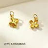 Botones Mini Flor de Osmanthus Plata de Ley S925 Chapado en Oro Trébol de Cuatro Hojas Botones de Flor Pequeña Cuerda para Manos Botones de Trenzado Accesorios Accesorios Hechos a Mano